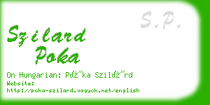 szilard poka business card